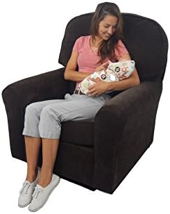 Lifestyle Home Furnishings Comfy Cozy Glider, Chocolate Vanity