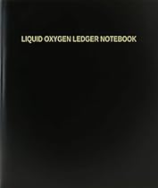 BookFactory® Liquid Oxygen Ledger Notebook - 120 Page, 8.5"x11", Black Hardbound (XLog-120-7CS-A-L-Black(Liquid Oxygen Ledger Notebook))
