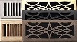 Grate Accents 1209 Painted Black Victorian Floor Register - 4x10