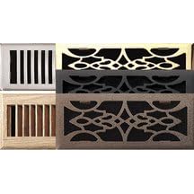 Click here to buy Grate Accents 1410 Weathered Iron Victorian Floor Register - 4x12.