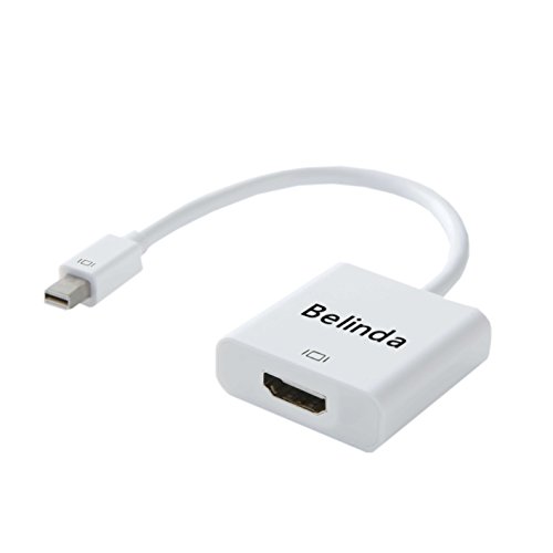 BelindaÂ® Mini Displayport (Thunderbolt) to Hdmi Adapter Cable for Mac Book, Imac, Mac Book Air, Mac Book Pro, and Mac Mini-square Shape