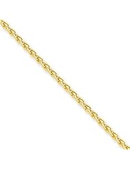 2.5mm, 14 Karat Gold, Parisian Wheat Chain - 18 inch