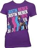 JUSTIN BIEBER - REPEAT - PURPLE YOUTH GIRLS T-SHIRT
