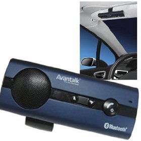 totaldiscountstores bundle deal - Avantalk Bluetooth Visor Speakerphone Hands Free Car Kit For Nokia Samsung Sony Ericsson Motorola LG (MULTIPOINT - CONNECT TWO DEVICES AT THE SAME TIME) FREE incar charger & visor clip included