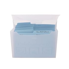 Greeting Card Planner & Organizer - (Clear/Blue)