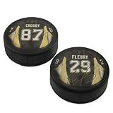 Pittsburgh Penguins Crosby and Fleury Hockey Pucks