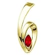 14K Yellow Gold Chatham Created Ruby Pendant