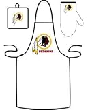 Washington Redskins Grilling Apron Set Fan-Friendly Sports Includes A Matching Mit And Potholder