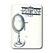 PS Vintage - Airplane flies above a globe of the Earth - Steampunk - Light Switch Covers - single toggle switch