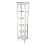 Elite Home Fashions Madison Avenue Collection 5-Shelf Linen Tower, White by Elite Home Fashions