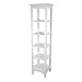 Elite Home Fashions Madison Avenue Collection 5-Shelf Linen Tower, White