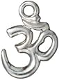 TierraCast Rhodium-Plated Pewter Om Symbol Charm