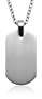Men's Titanium Dog Tag Pendant, 20"