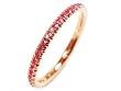 18k Rose Gold Natural Pink Sapphire Full Circle Ring Size 6.5 Ct.tw 0.50