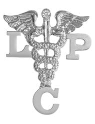 NursingPin - Licensed Professional Counselor LPC Pin with Diamond in Silver