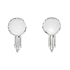 Pilgrim Damen-Ohrclips Versilbert, Wei� 485-003