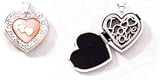 Sterling Silver Mother Of Pearl Locket With Hearts