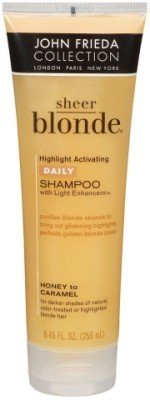 John Freida Sheer Blonde Highlight Daily Shampoo 8.45 oz. Honey (3-Pack) with Free Nail File