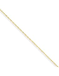 .7mm, 14 Karat Yellow Gold, Cable Rope Chain - 20 inch