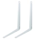 uxcell 支持　ブラケット　10cm x 8cm　ホワイト　メタル　角　支持　棚　コーナー　2個