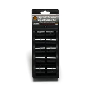 Performance Tool Mechanics M593DB 10 Piece 1 2 Drive Metric Impact Socket Set by Performance Tool
