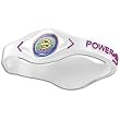 Power Balance Bracelet Wristband Clear w/Fuschia Lettering, Size Small