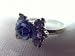 Japanese Anime Rozen Maiden Blue Rose Ring With Rhinestone On Both Sides