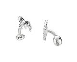 Jewelry Locker Sterling Silver Rhodium Plated Heart U BackTM Horse Cuff Links