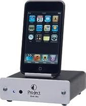 Pro-Ject Dock Box Aktive Dockingstation (Akku-Ladefunktion, S-Video-Ausgang, Fernbedienung) für Apple iPod silber