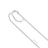 10k Solid White Gold 1mm Adjustable Wheat Chain 22