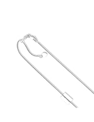 10k Solid White Gold 1 mm (3/64 Inch) Adjustable Wheat Chain 22" w/ Lobster Claw Clasp