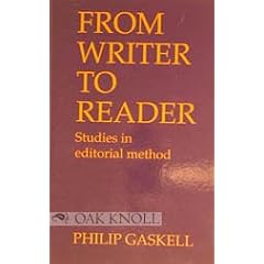 From Writer To Reader, Studies In Editorial Method: Studies in Editorial Method