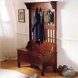 Home Styles 5648-49 Hall Tree Storage Bench Coat Rack