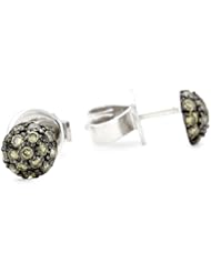 Sethi Couture "Beads Of Paradise" Green Diamond Pave Set Ball Earrings