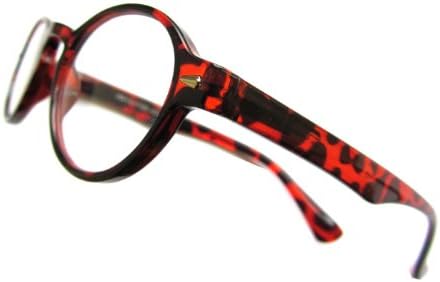 OXBRIDGE Retro Preppy P3 Round READING GLASSES +1 Reddish Dark Brown Tortoiseshell 30s 40s Geek Ivy League +1.00 Prescription Spectacles Vintage Eyeglasses FREE Case