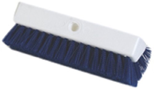 Carlisle 4042314 Sparta Hi-Lo Floor Scrub Brush, Polypropylene Bristles, 10" Length x 4-1/2" Width x 3-1/2" Height Block, Blue