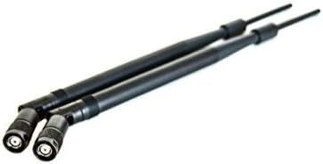 2 x 7dBi 2.4GHz 5GHz Dual Band WiFi RP-TNC Antenna for Wireless Routers Linksys Cisco Aironet Proxim Stratum Tranzeo WRT54G WRT54GL WRT54GS WAP54G WRT54G-TM BEFW11S4 871W-G-E-K9 877W-G-A-K9 Air-AP1252AG-A-K9 AIR-ANT5959 HGA7T 1200 MP Wi-LAN AWE TR-600c TR-660
