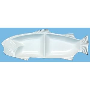 White Fish Ceramic Pottery Trout Extra Large Server 24\”x8.5\”x3\”