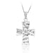 Medieval Sterling Silver Hammered cross Pendant