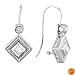18K White Gold .45 CTW Diamond Drop Earrings