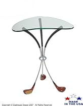 Golf Classic Boomerang Glass Table