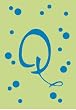 Monogram Polka Dot Regular Size Flag - Q