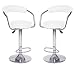 White - Omicron Kitchen Padded Bar Stool (Set of 2)