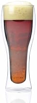 Luigi Bormioli Duo Double Wall 16-Ounce Pilsner Beer Glassses, Set of 4