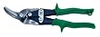 Wiss M7R 9 1/4-inch Metalmaster Offset Snips, Cuts Straight to Right, Green Grips