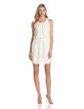 London Times Womens Two-Tiered Blouson Dress