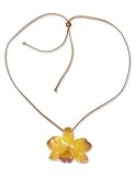 Natural orchid and tiger's eye long necklace, 'Sunlight'
