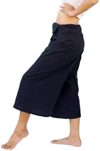 Treasures of Thailand Light Cotton 3/4 Capri Thai Fisherman Pants One-size