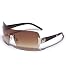 G by GUESS Rimless Shield With G Logo Temple, GOLD