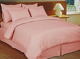 8-PC Cal-King ((STRIPE)) Bed in A Bag With Down Alternative Comforter, Blush(Pink)